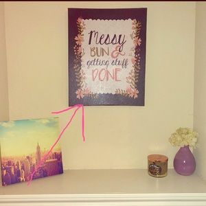 Messy bun & getting things done canvas wall decor